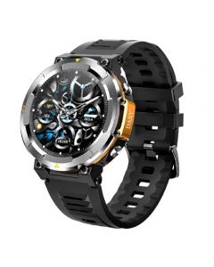 Dany D-Force Smart Watch-Jet Black & Golden - On Installments - IS-0257